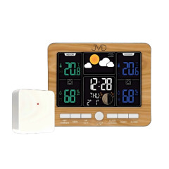 Rádiom riadená meteorologická stanica JVD RB6685.2, drevo